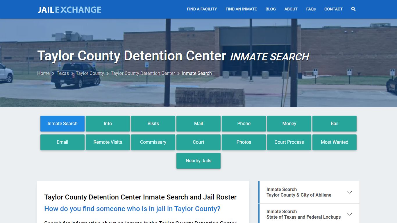 Taylor County Detention Center Inmate Search - Jail Exchange